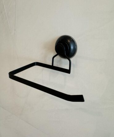 Porta papel cromado NEGRO