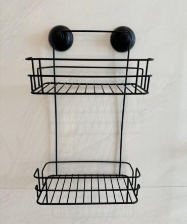 Rack cromado doble vertical NEGRO
