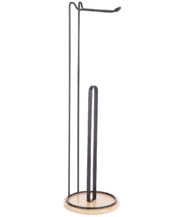 Soporte Papel Higienico Pie Madera